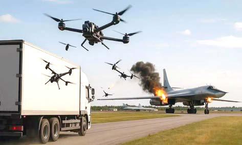 ரஷியா மீது உக்ரைன் மிகப்பெரிய டிரோன் தாக்குதல்: 40 போர் விமானங்கள் அழிப்பு