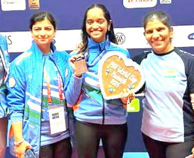 உலகக்கோப்பை துப்பாக்கிச்சுடுதல் போட்டியில் தமிழக வீராங்கனை வெண்கலம் வென்றார்