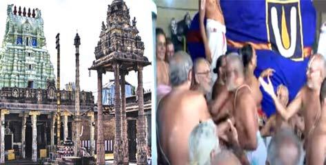 காஞ்சிபுரம் வரதராஜ பெருமாள் கோவிலில் மீண்டும் வெடித்த வடகலை - தென்கலை பிரச்சனை