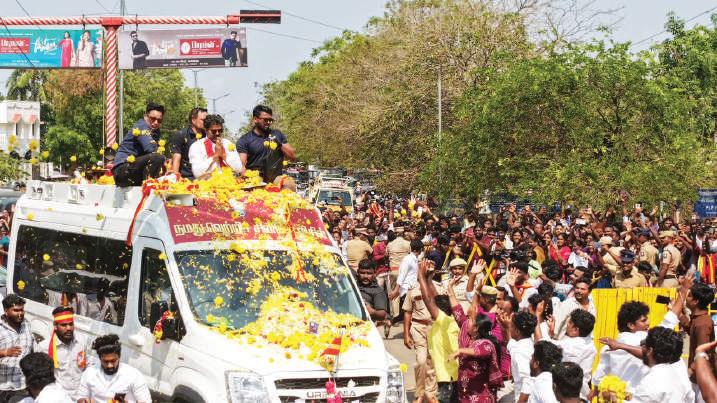 தவெக தலைவர் விஜய் காரைக்குடியில் பிரசாரம் செய்ய முடியாமல் திரும்பினார்