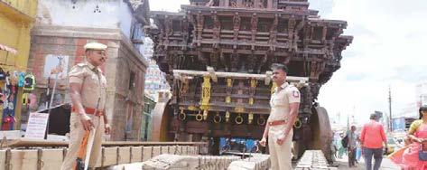 நெல்லையப்பர் கோவில் தேருக்கு போலீஸ் பாதுகாப்பு