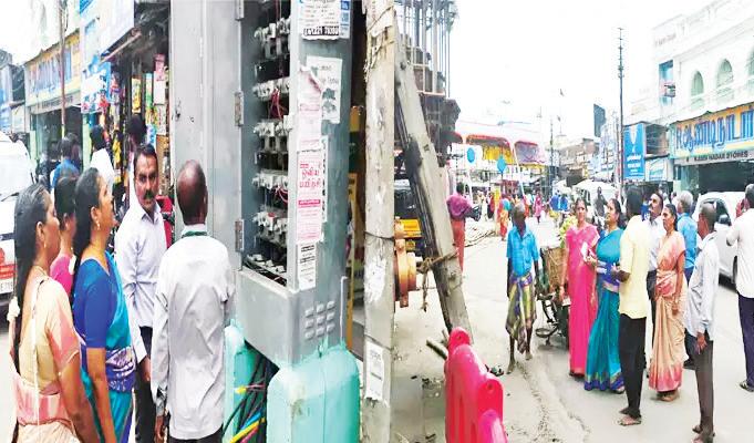 நெல்லையில் ஆனித்தேரோட்டம்: 4 ரதவீதிகளில் மின்வாரிய பணிகளை மண்டல தலைமை பொறியாளர் ஆய்வு