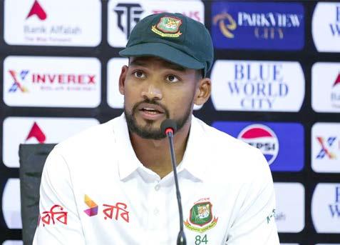 இன்னிங்ஸ் தோல்வி எதிரொலி வங்கதேச டெஸ்ட் கேப்டன் பொறுப்பில் இருந்து விலகினார் ஷாண்டோ