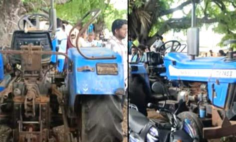 டிராக்டர் மோதி முதியவர் பலி: விபத்தை ஏற்படுத்திய சிறுவன், தந்தையுடன் கைது