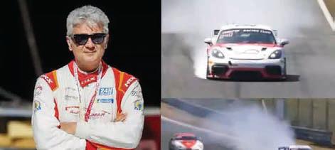 பந்தயத்தின் போது நடிகர் அஜித்குமாரின் கார் டயர் வெடித்தது