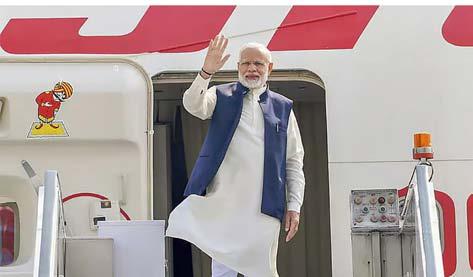 5 நாடுகளுக்கான வெளிநாட்டு பயணத்தை தொடங்கினார் பிரதமர் மோடி