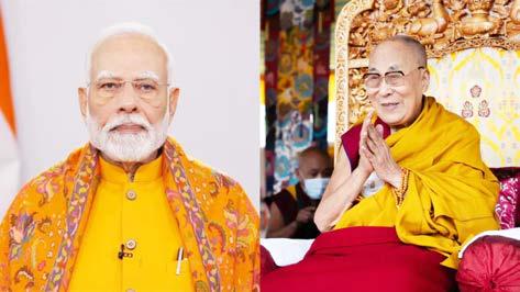 புத்த மத துறவி தலாய் லாமாவுக்கு பிரதமர் மோடி பிறந்த நாள் வாழ்த்து