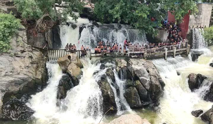 ஒகேனக்கல் அருவியில் குளிக்க, பரிசல் இயக்க தடை