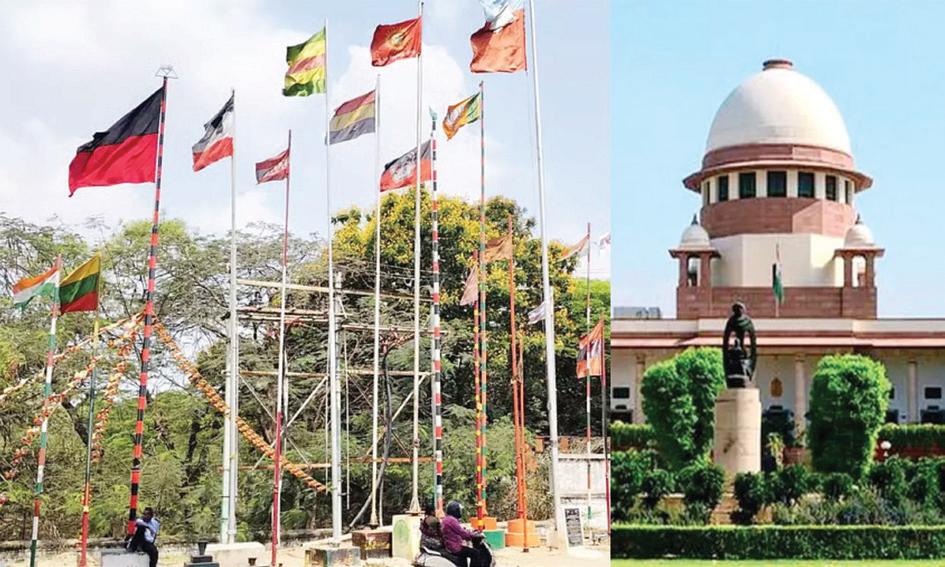 தமிழ்நாட்டில் கொடிகம்பங்களை அகற்ற இடைக்கால தடை