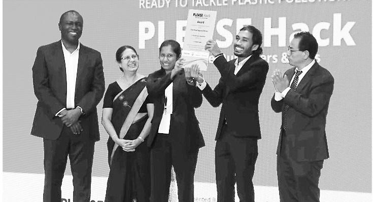 Lankan science undergraduates’ team wins South Asian youth hackathon with innovative solution to fight plastic pollution