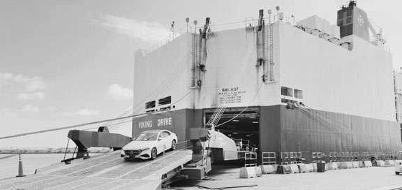 Post removal of import restrictions: First Seven Seals RORO vessel carrying 1,560 used vehicles arrives at HIP