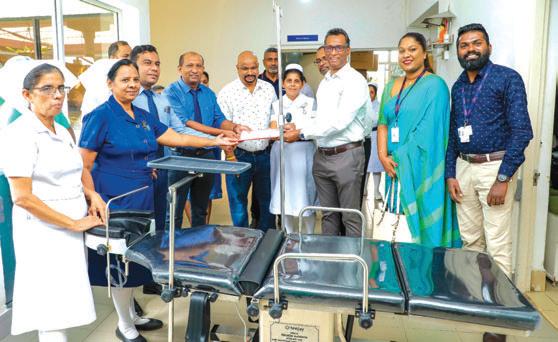 Teejay Lanka PLC donates eye surgical bed to Avissawella Hospital