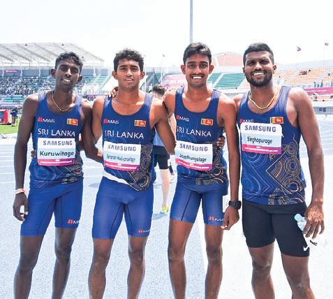Relay team win heat before rain delays final