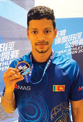 Lekamge, Yodasinghe win medals at Taiwan Open Athletics Championship