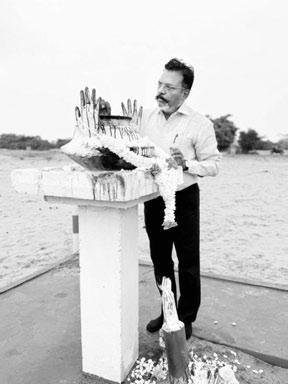 Indian lawmaker at Mullivaikkal memorial