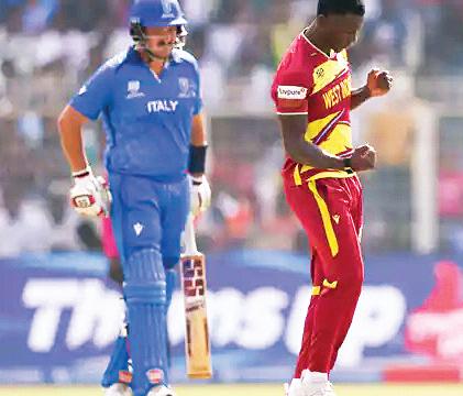 West Indies fend off spirited Italy to extend unbeaten run