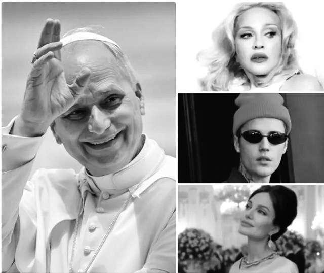 Pope Leo related to Madonna, Justin Bieber, Angelina Jolie