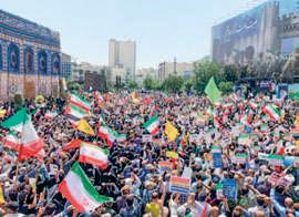 Mass anti-Israel protests in Tehran as attacks continue