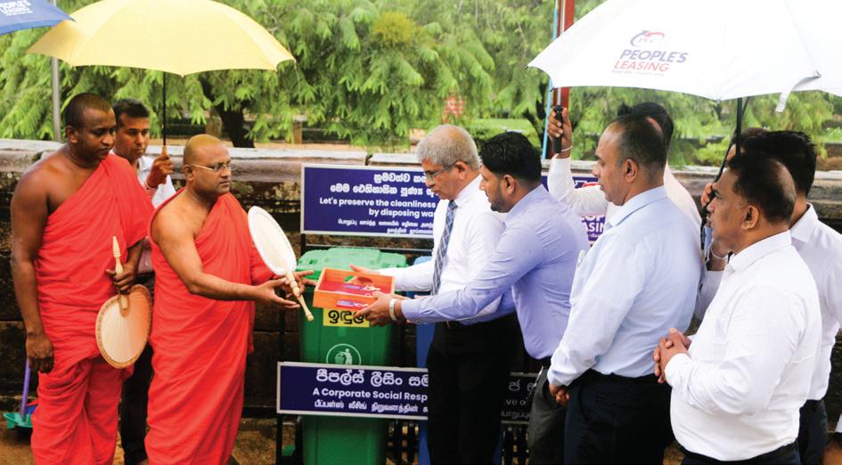 People's Leasing contributes to Improve the Solid Waste Management at Mirisawetiya Temple premises