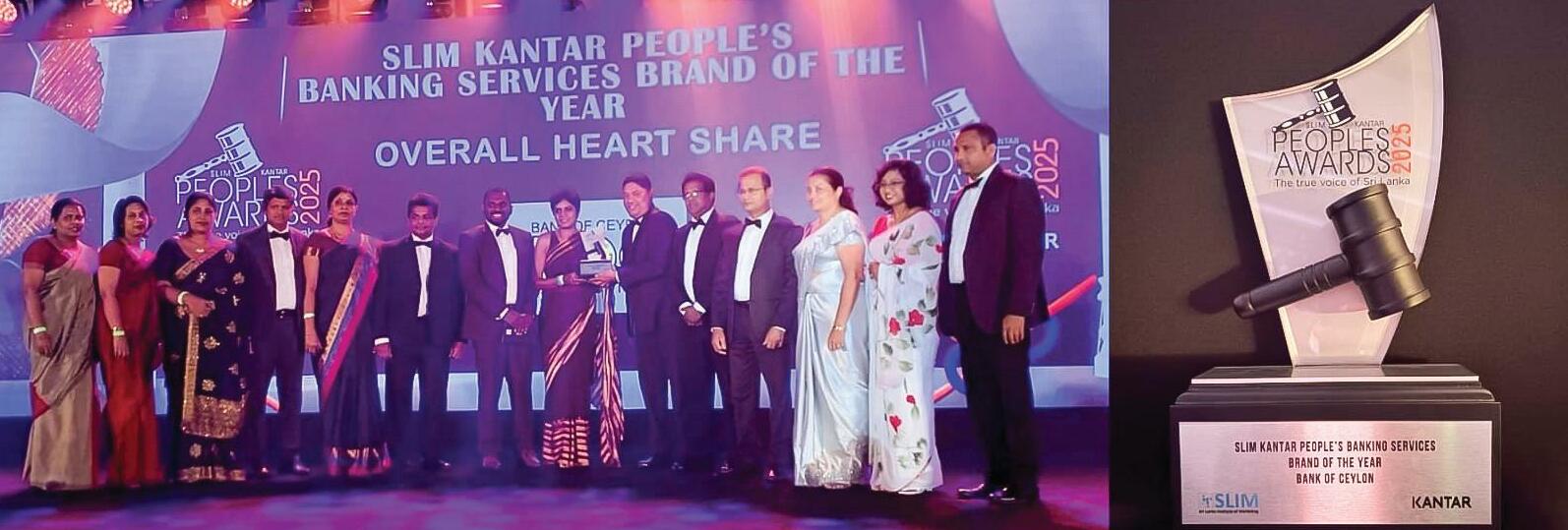 BOC wins at SLIM Kantar People's Banking Services Brand of the Year 2025