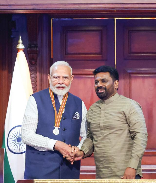 President Anura Kumara Dissanayake and Indian Prime Minister Narendra Modi