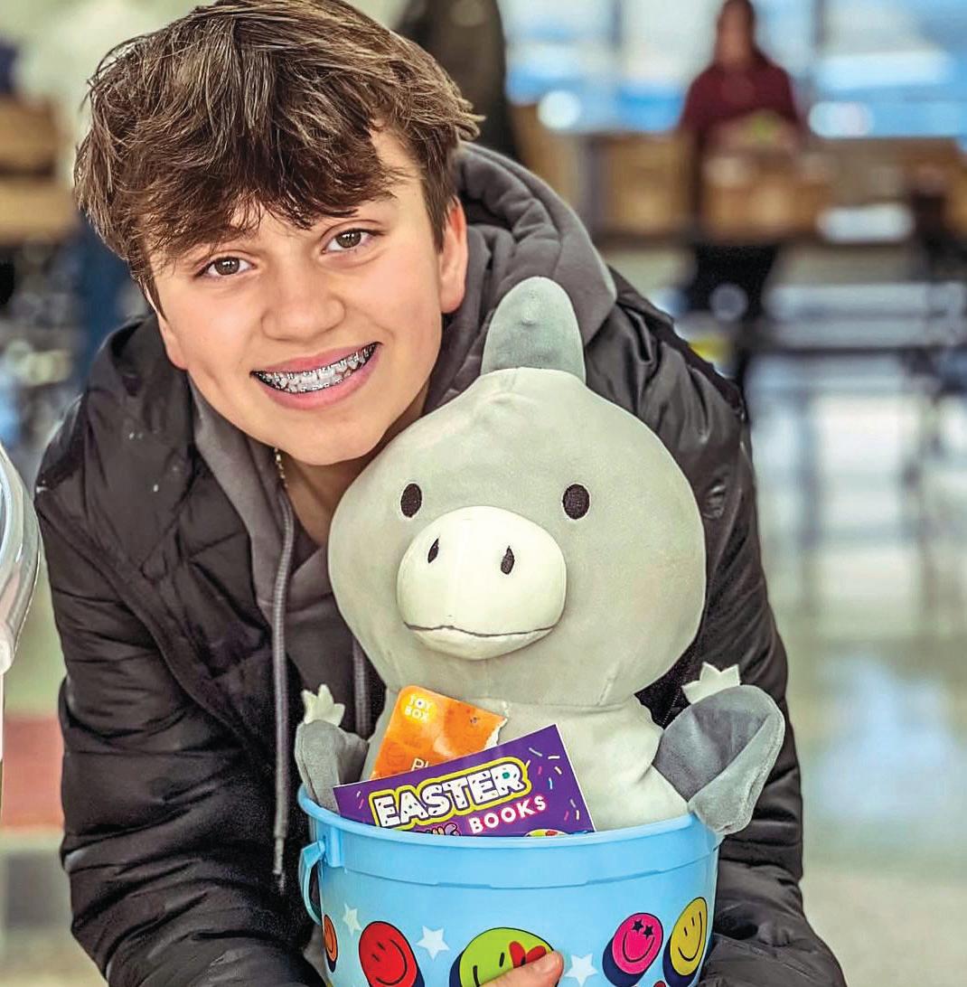 They give joyful Easter baskets to children in need