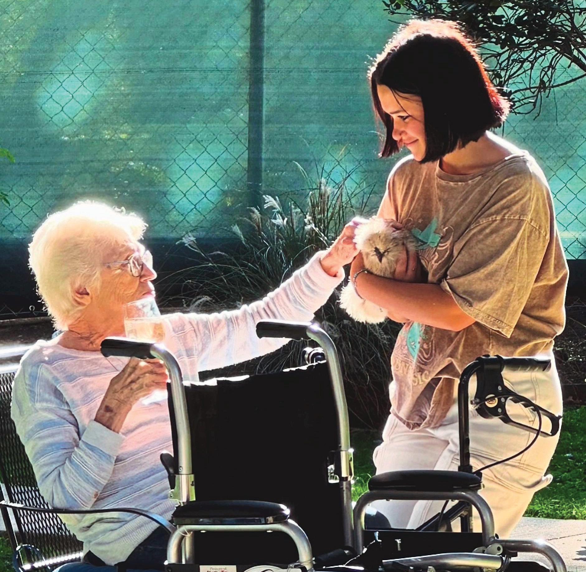 Therapy hens bring joy to seniors!