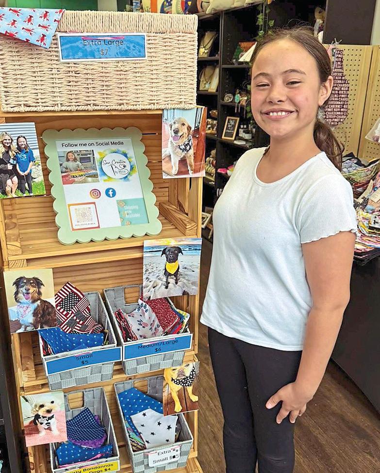 She sews bandanas for shelter animals!