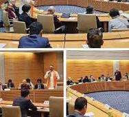 Dr. Raj Kumar, Dr. Singhvi Address Japanese Parliament Members