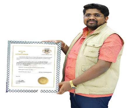 Dr. Bhargav Mallappa Recognized by International Commonwealth Body for Voluntary Service