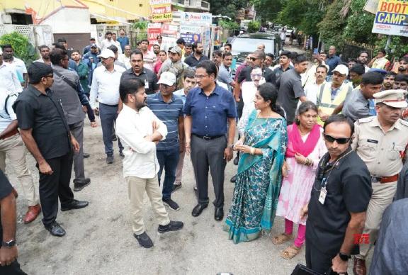 Revanth Reddy inspects flood-hit Hyderabad areas