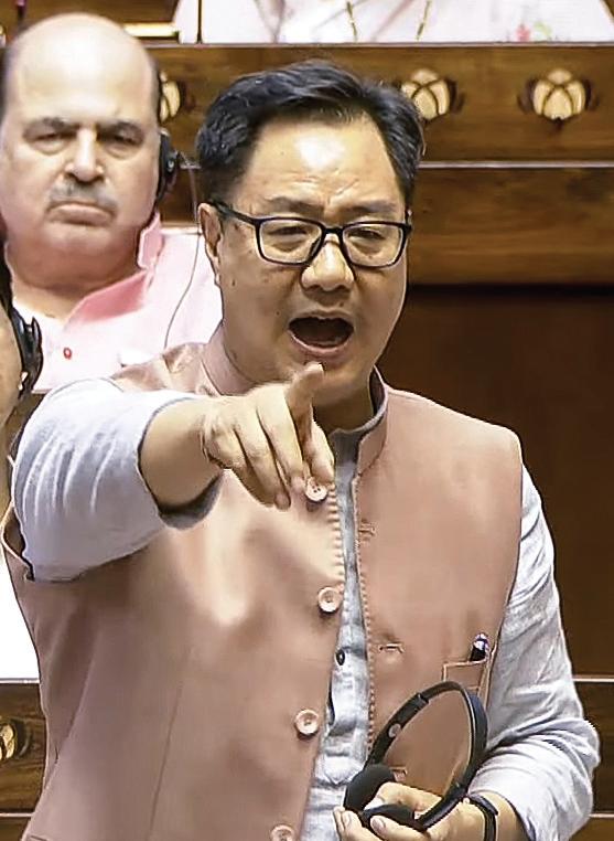 Rijiju, Kharge engage in brief altercation in Rajya Sabha