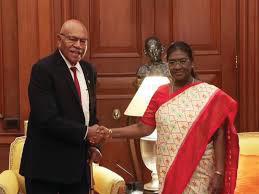 Fiji PM Holds Meeting With President Murmu at Rashtrapati Bhavan