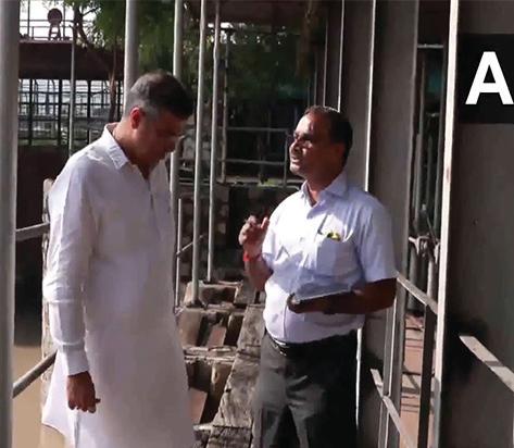 Parvesh Verma inspects ITO Barrage
