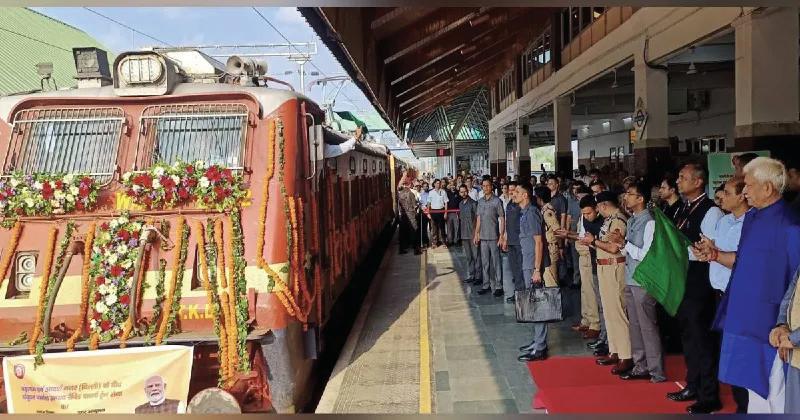 LG Sinha inaugurates parcel train connecting JK's Budgam to Delhi