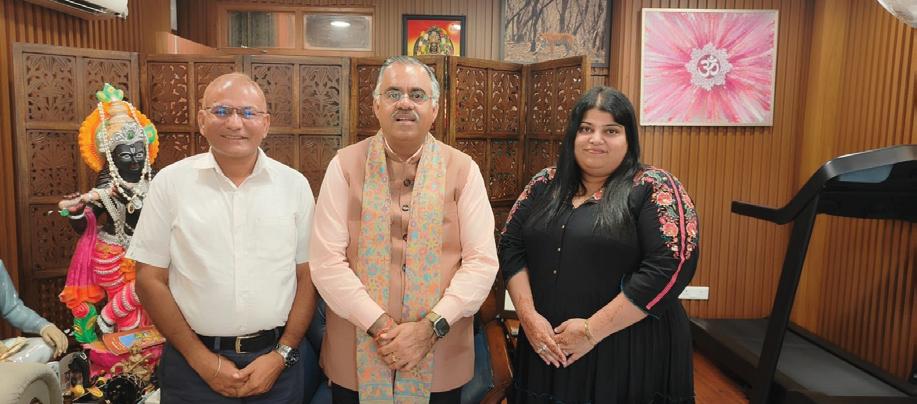Dr. Rajkumar Sharma and Dr. Shruti Met The National Secretary of BJP Tarun Chugh Ji to Strengthen India’s Vision of Research and Innovation in Viksit Bharat
