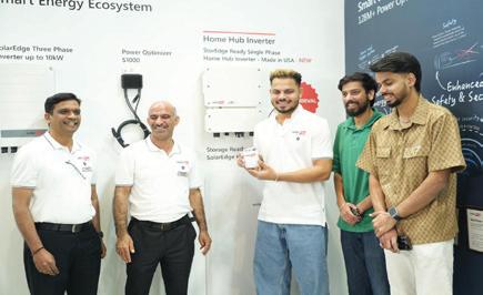 Cricketer Ashutosh Sharma launches SolarEdge's Futuristic Home Hub Inverter at Renewable Energy Expo 2025