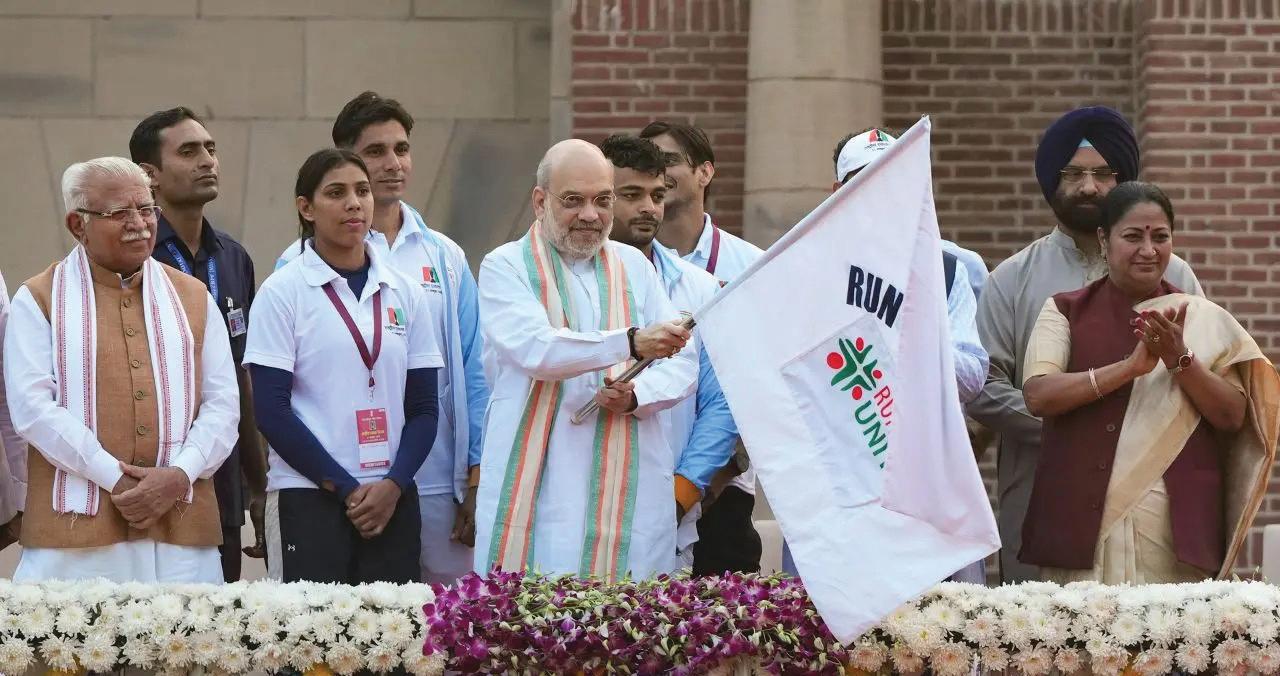 Home Minister Shah flags off 'Run for Unity' in Delhi