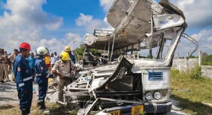 Kavitha visits Chevella bus accident victims, blames govt for negligence