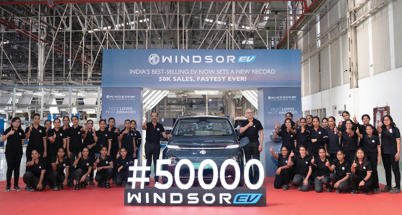 JSW MG Motor India Sells 50,000 Units of MG Windsor in Under 400 Days