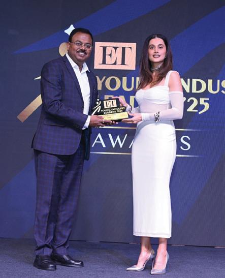 Dr. Rajib Mukhapadhyay Receives ET Young Industry Leaders 2025 Award from Taapsee Pannu for Skill Development through Le Rythme