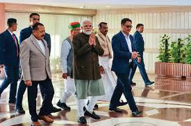 PM MODI ATTENDS KEY NDA PARLIAMENTARY PARTY MEETING IN DELHI