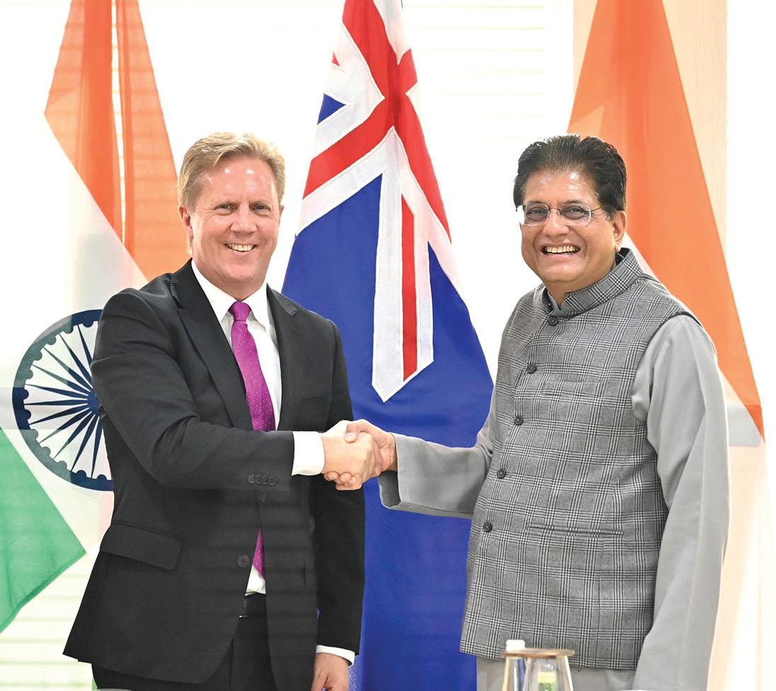 Piyush Goyal meets New Zealand's Minister of Trade to review FTA talks