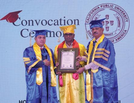 Balaji Mannem Conferred Honorary Degree by California Public University (USA)