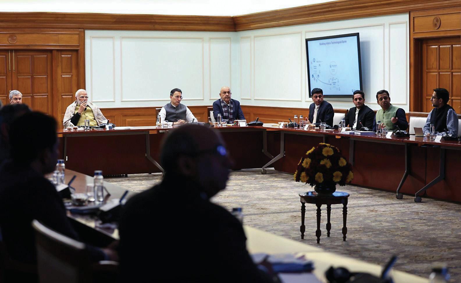 PM MODI CHAIRS ROUNDTABLE WITH INDIAN AI START-UPS