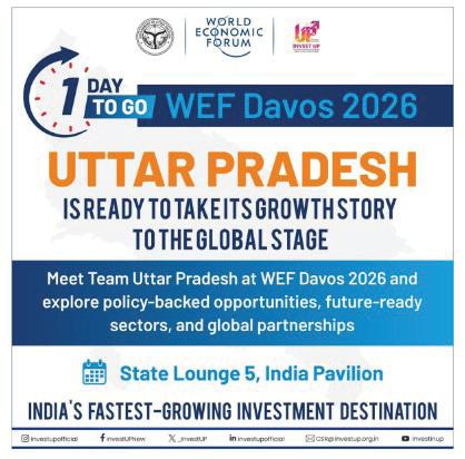 Uttar Pradesh set to present itself as emerging investment destination at Davos