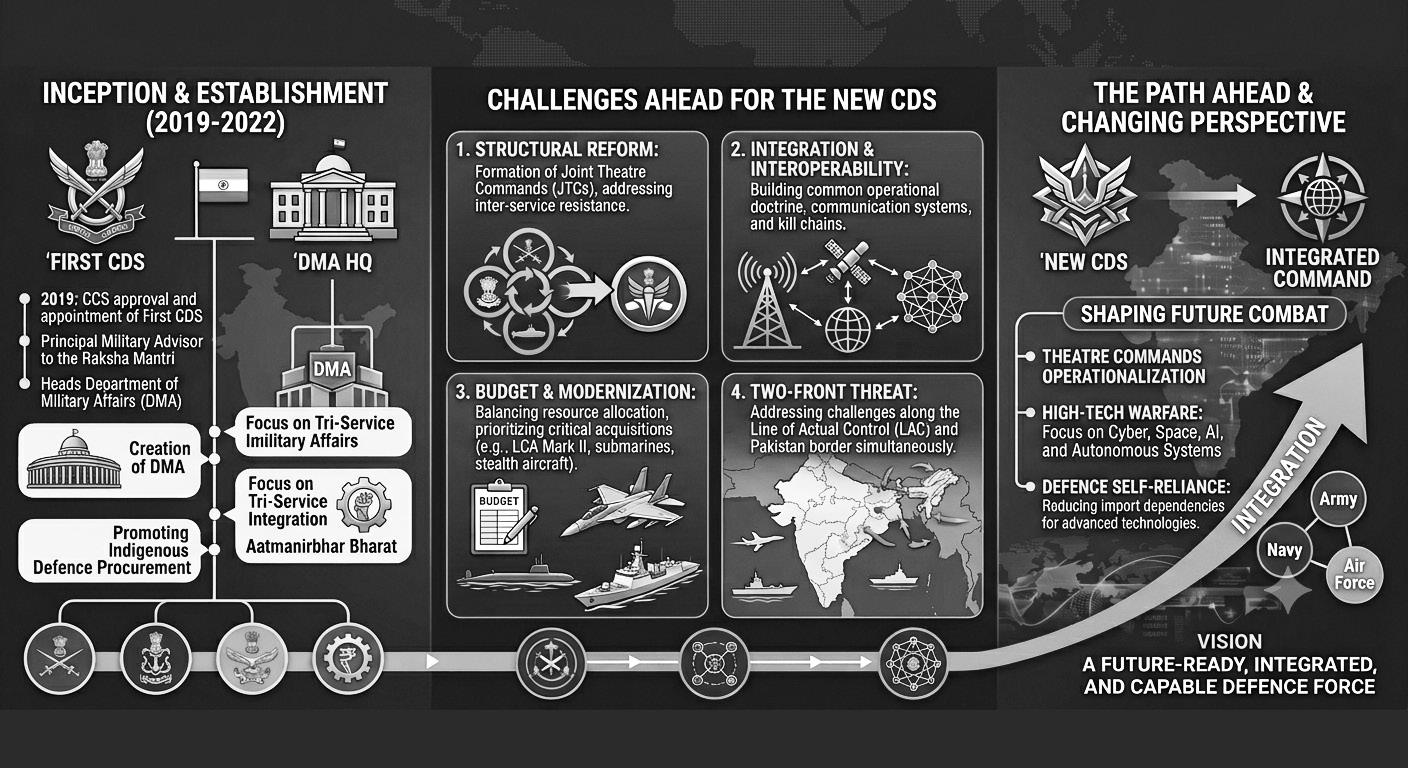 CDS SINCE INCEPTION TO THE EVOLVING PATTERN OF PERSPECTIVE: CHALLENGES AHEAD FOR THE NEW CDS AND THE PATH AHEAD