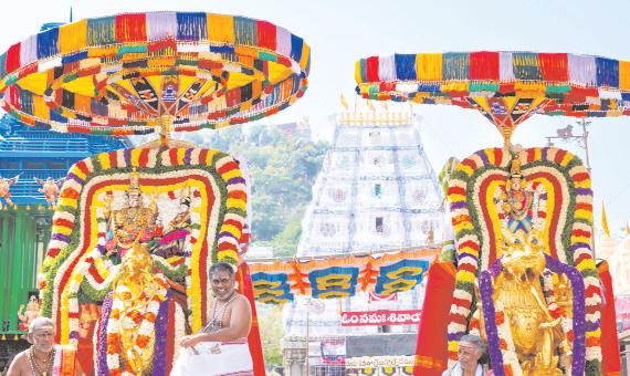 హంస, యాళీ వాహనాలపై త్రినేత్రుడి రాజసం