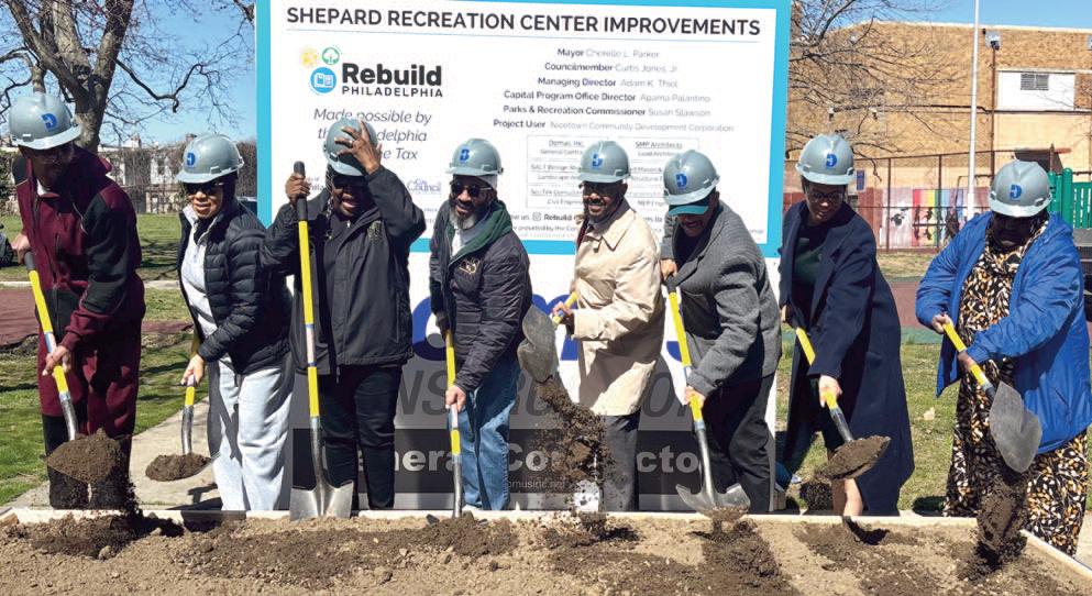 City and state officials, the William Penn Foundation, and Rebuild break ground on the new Shepard Recreation Center