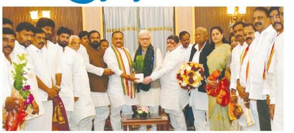 గవర్నర్ జిష్ణుదేవ్ వర్మతో కాంగ్రెస్ నేతల భేటీ